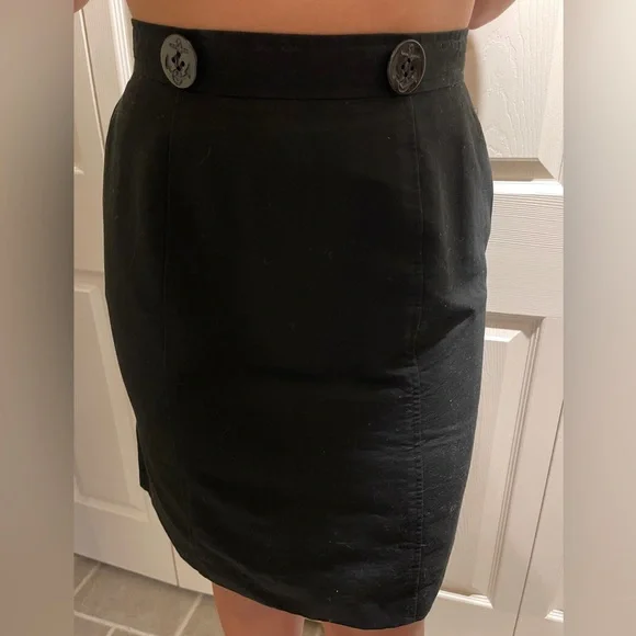 Vintage Burberry Nautical Button Skirt - Picture 1 of 9